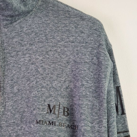Surf Style Miami Beach Quarter Zip Mock Neck Pullover Sz S - Picture 3 of 6